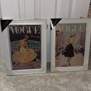 🌸Elegant & Sparkly, Retro-look Vogue Duo “Covers” in Pearly White Frames